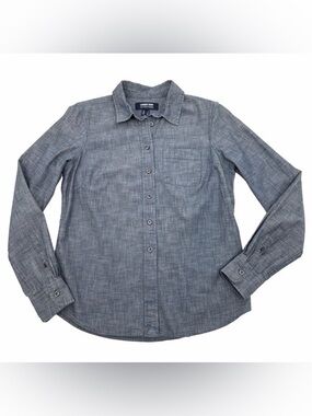 Lands' End Outfitters Chambray Button Down Shirt Women’s Size 4